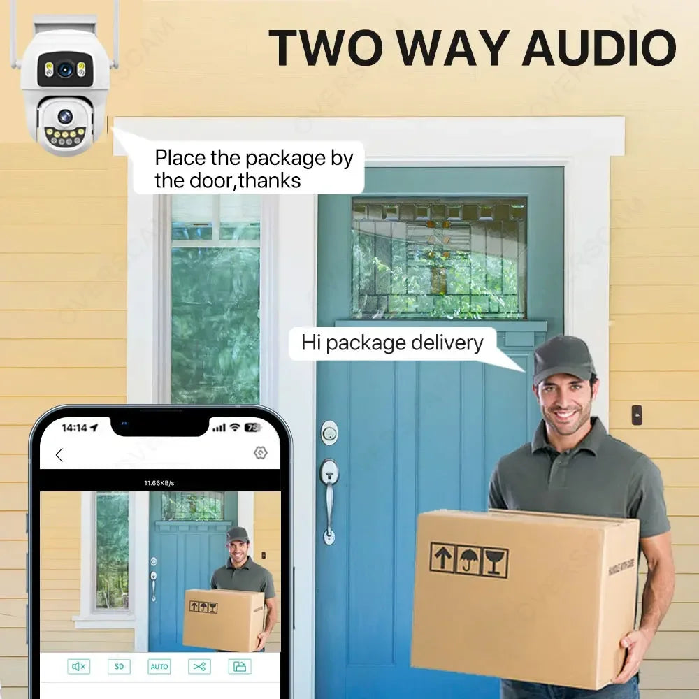 3.6mm Wide Angle Outdoors 6MP Tuya Smart Dome IP Camera Motion Detection POE CCTV 120 Degrees Security Video Surveillance Camera