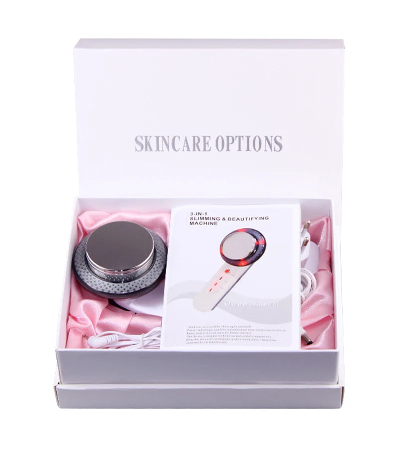 Face Reduction 3 In 1 EMS Infrared Ultrasonic Body Massager Anti Cellulite Fat Burner Weight Loss Infrared Slimming Machine