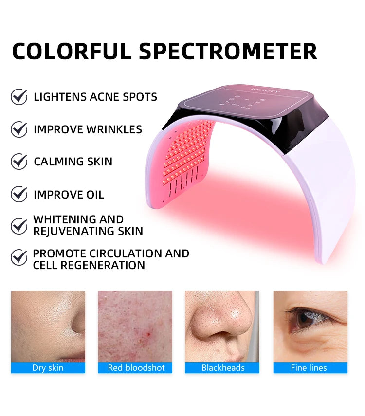 Foreverlily LED Photon Facial Beauty Machine Skin Rejuvenation Lifting Face & Body Skin Care Spa Massager Home Use Skin Rejuvena