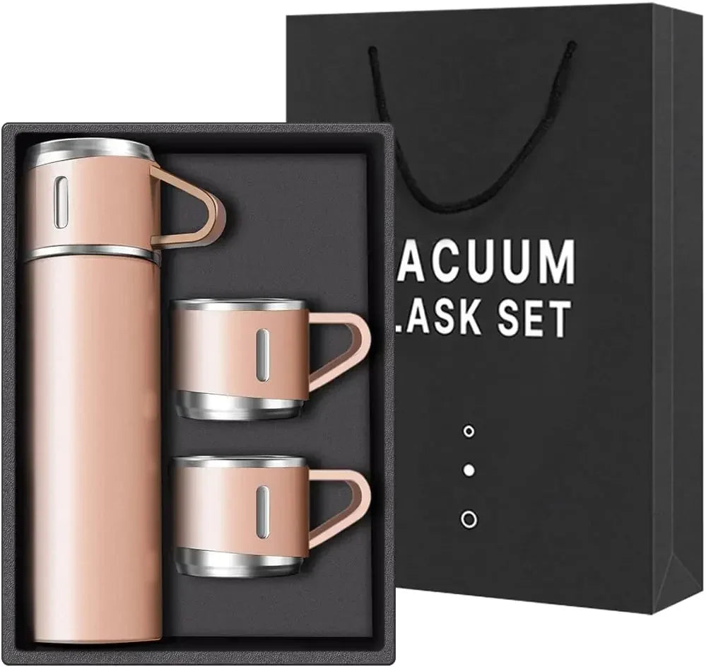 Coffee Thermos Stainless Steel Vacuum-Insulated Water Bottle  Insulated Bottle with Cup for Hot & Cold Drink Outdoor Travel Mug