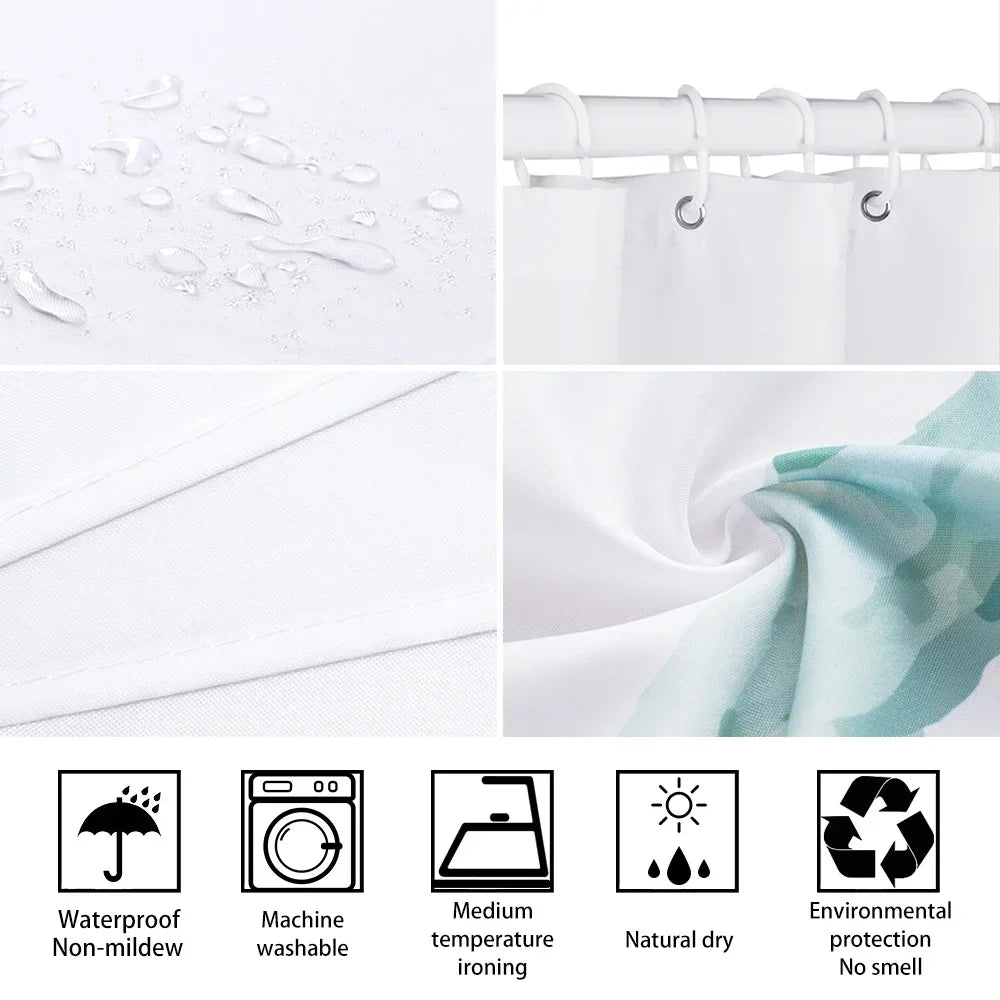 Home decoration shower curtains bathroom waterproof curtain fabric Living Room Modern Nordic Modern geometric pattern simple