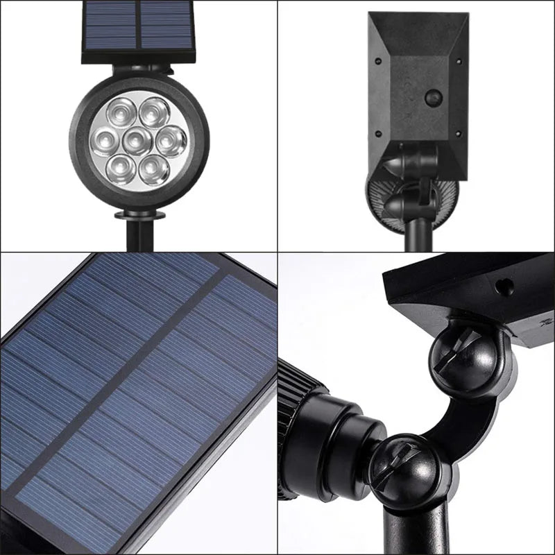 Outdoor Solar Lights Home Garden Patio Walkway Lawn Waterproof 7Led Solar Lamp Spotlight Decoration Energy Yard Lantern Lighting