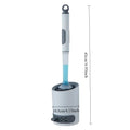 Wall Mounted Detergent Refillable Toilet Brush Set with Silicone TPR Brush Holder for Corner Cleaning Bathroom Tools