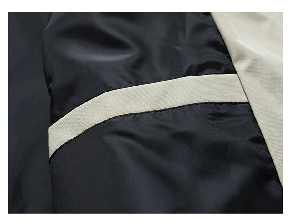 Patchwork Coat Jacket Men 8XL Plus Size Spring Autumn Fashion Casual Patchwork Cargo Jacket Male Big Size Outerwear