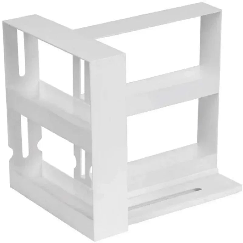 2-Tier Rotating Spice Organizer Rack - Slide Out Storage Shelf for Kitchen Cabinet, Cupboard and Countertop Multi-Function Use