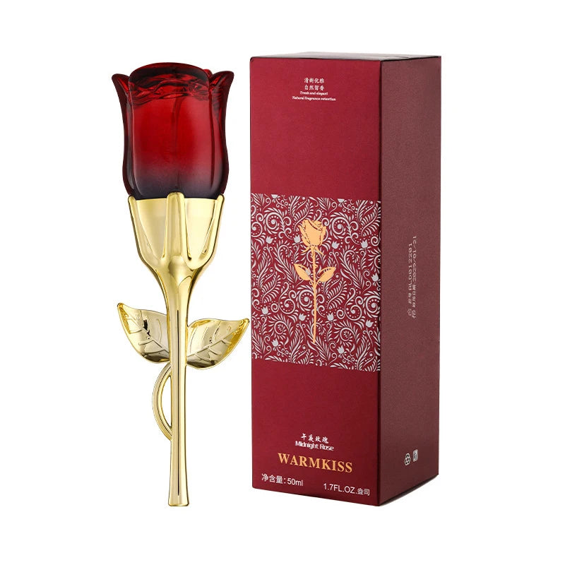 WARMKISS Midnight Rose Women Perfume Long Lasting Fresh Eau De Parfum 50ml Natural Floral Niche Scent For Romantic Date