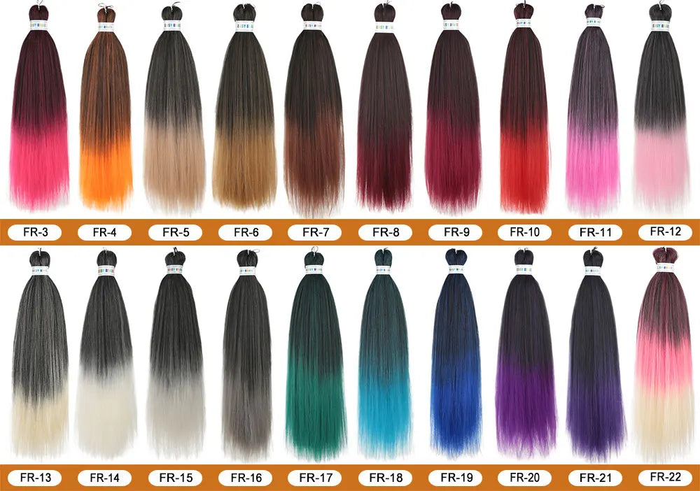 Ombre Kanekalon Braiding Hair Extensions Pre Stretched 26 Inch Synthetic Hair for Afro Jumbo Box Braids Natural Looking