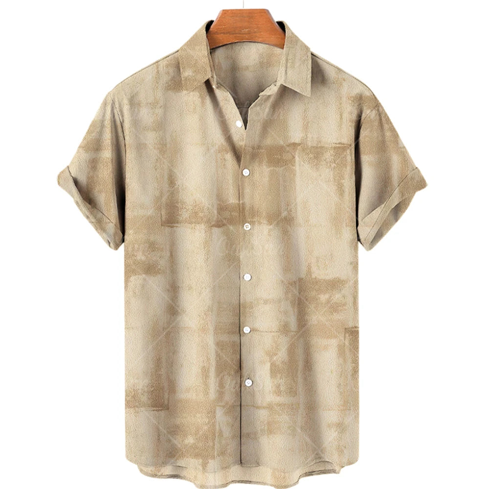 Men's Hawaiian Shirts Men's Short Sleeved Vintage Shirt Men's Fashionable Summer Beach Tops Loose And Comfortable men's Clothing