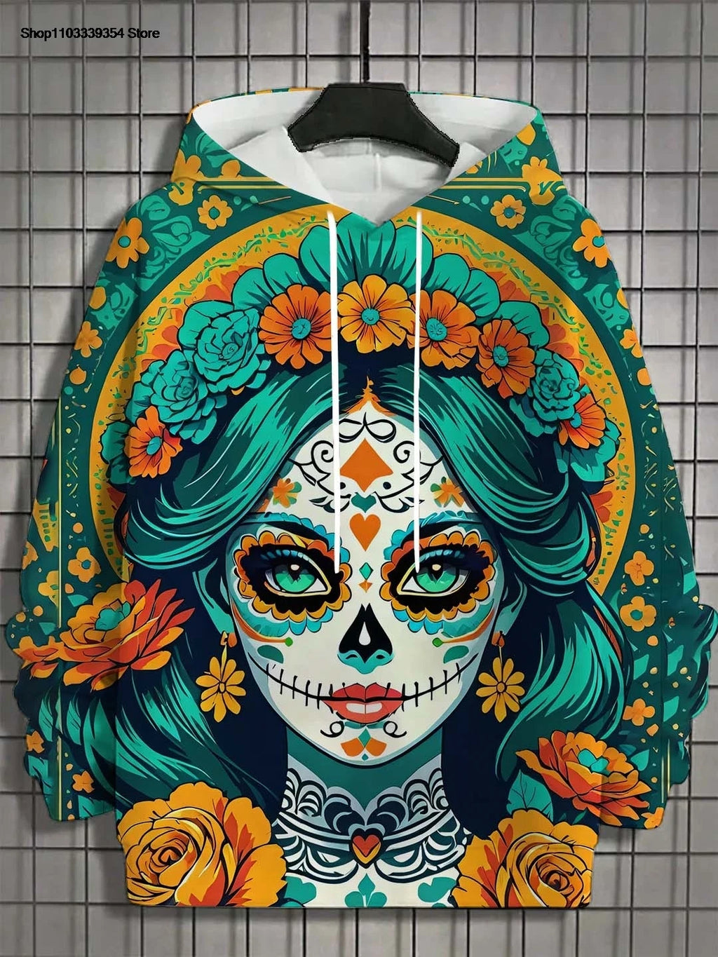 Women's Hoodie for Girls Autumn Fashion Men's Long Sleeve Tops Casual Women Clothes Horror Undead Woman Pattern 3D Unisex Tops
