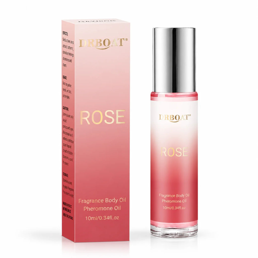 10ML Roll‑On Women Body Perfume Oil, Portable Floral Oriental Fruity Fragrance Body Oil, Juicy Peach Rose Scent for Dating
