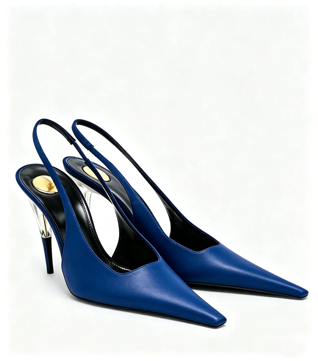 Ladies' Summer New High Heel Pointed Sandals Fashion Small Square Party Wedding Ladies' High Heel Sandals