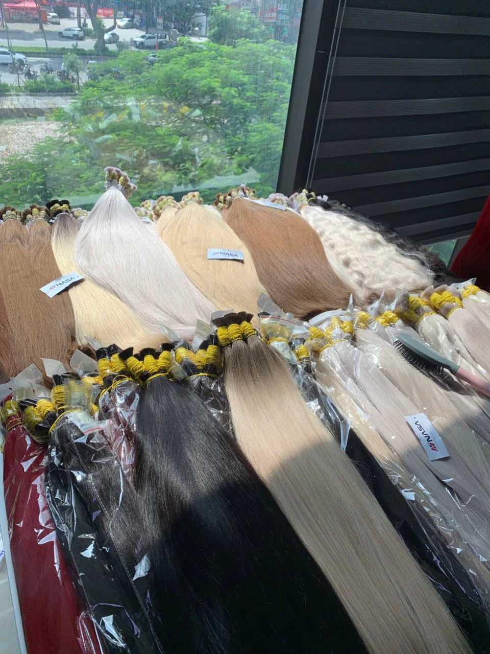 Nasa Hair Machine Double Weft Remy Vietnamese Human Hair Extensions Dyed All Colors 50cm 60cm 100 Grams Natural Straight Styles