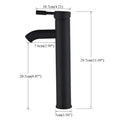 Matte Black Bathroom Faucet Minimalist Hot Cold Water Sink Mixer Tap Deck Mount Stainless Steel Basin Faucet Single Hole Tapware