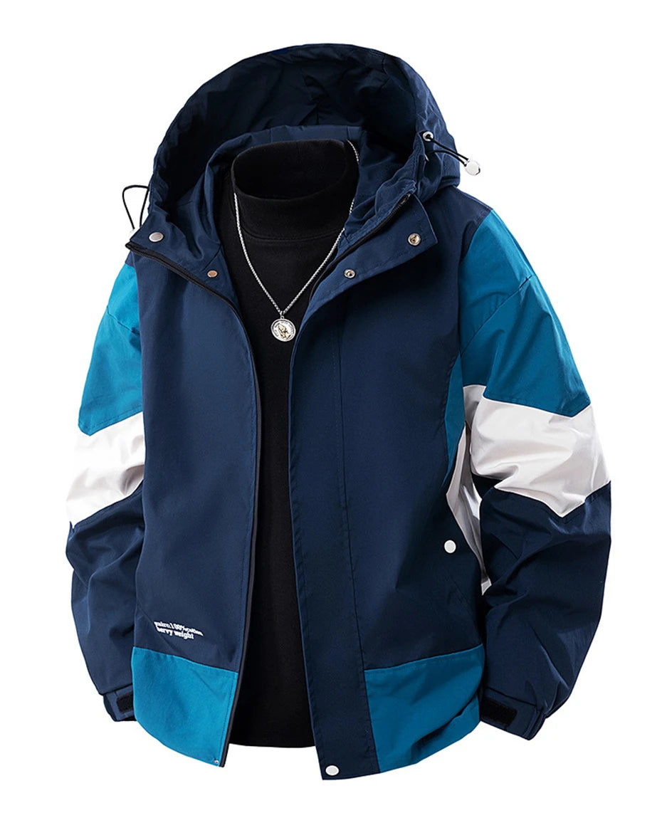 Patchwork Coat Jacket Men 8XL Plus Size Spring Autumn Fashion Casual Patchwork Cargo Jacket Male Big Size Outerwear
