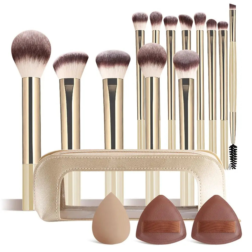 13Pcs Professional Makeup Brush Set Foundation Concealer Powder Eyeshadow Blush Kabuki Blending Full Face Beauty Tool