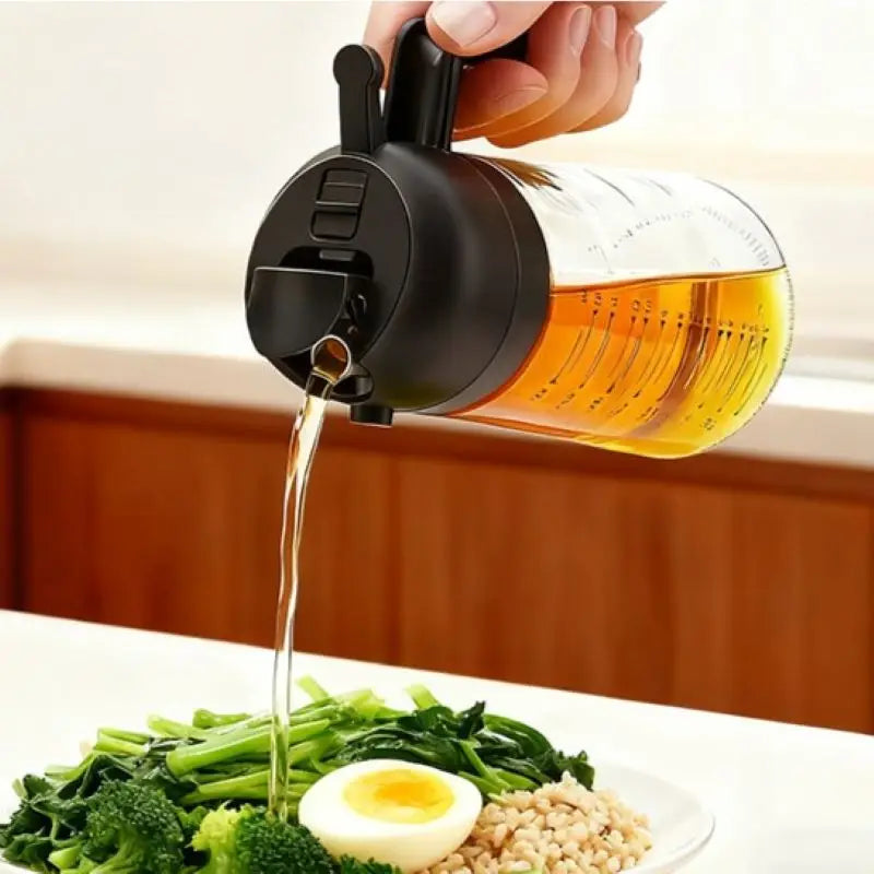 16Oz/470Ml Glass Olive Oil Sprayer for Cooking – 2 in 1 Olive Oil Dispenser Bottle for Kitchen Gadgets and Air Fryer Accessories