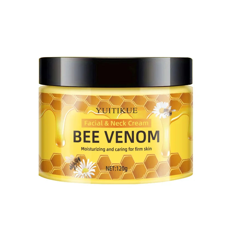 YUITIKUE 120g Bee Venom Face & Neck Cream, Hydrating Smooth Firming, Topspin Lift Delicacy Skin Care