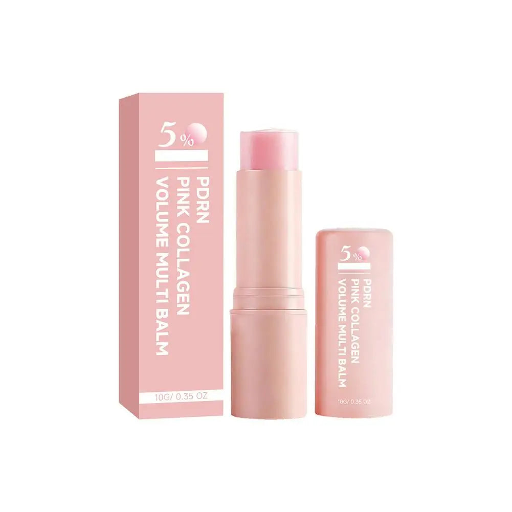 PDRN Pink Collagen Volume Multi Balm Stick Hydrating Wrinkle Cream NAD Stick for Face,Under Eyes, Lips Fine Lines, Firming Care