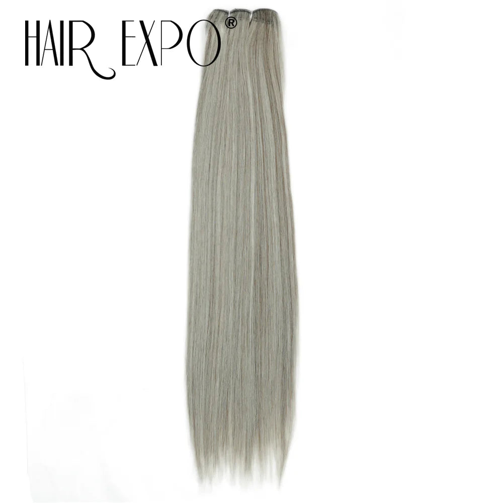 26" Bio Straight Hair Bundles Natural Soft Heat Resistant Fiber Synthetic Fiber Hair Extensions Protein Straight Hair Weave