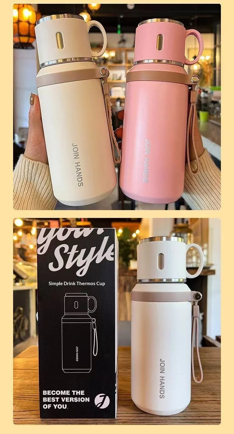 316 Stainless Steel Insulated Water Bottle 24 Hour Hot Cold Leak Proof with Straw and Lid for Gym Travel Outdoor Sport
