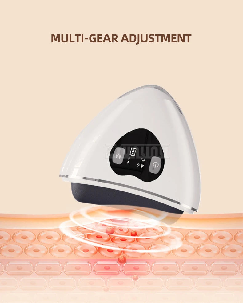 Bianstone Gua Sha Instrument with EMS Micro-current acupuncture point massage around the eyes and bags