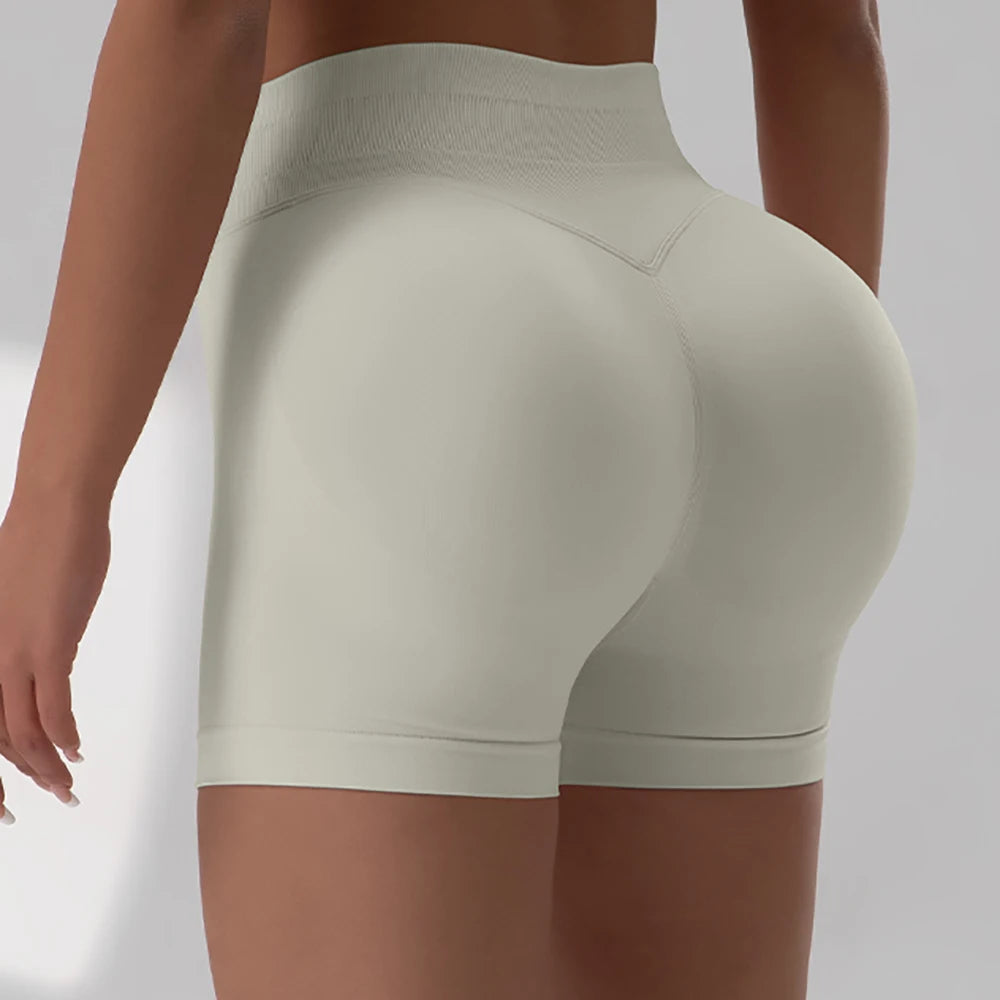 Summer Women Sexy Seamless Fitness Sports Biker Shorts Low Waist Gym Short Workout Scrunch Butt Yoga Leggings