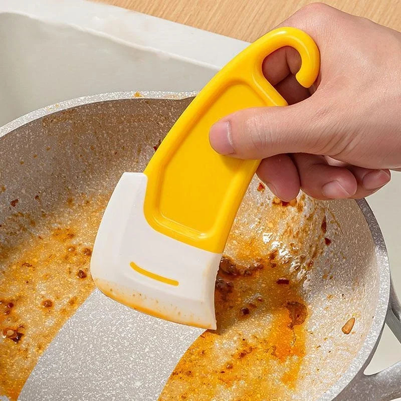 Cleaning Spatula Kitchen Scraper Soft Blade Scraper Brush Dirty Pan Pot Dishes Cleaner Tools Cooking Baking Tool Kitchen Gadget