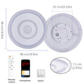 TUYA Music Ceiling Light With Speaker Remote Control APP Dimming Smart RGB LED Lamps Backlight Design Bedroom Living Room Decor