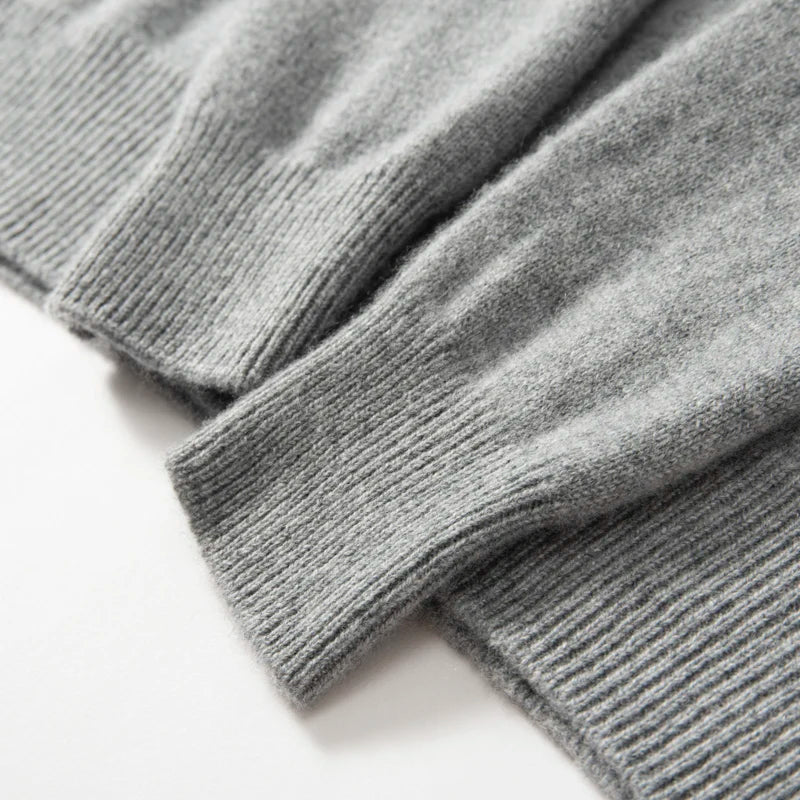 Autumn and Winter 100% Cashmere Men's Clothes Classic England Wind Solid Color Man Thicken Sweater Fashion Men Knitted Pullover