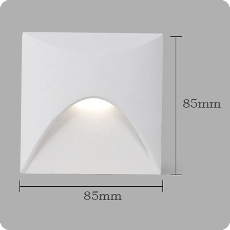 Outdoor Light IP65 Embedded Wall Light 3W LED Indoor Recessed Stair Lighting  Balcony Porch Aisle Courtyard Indoor Wall Light