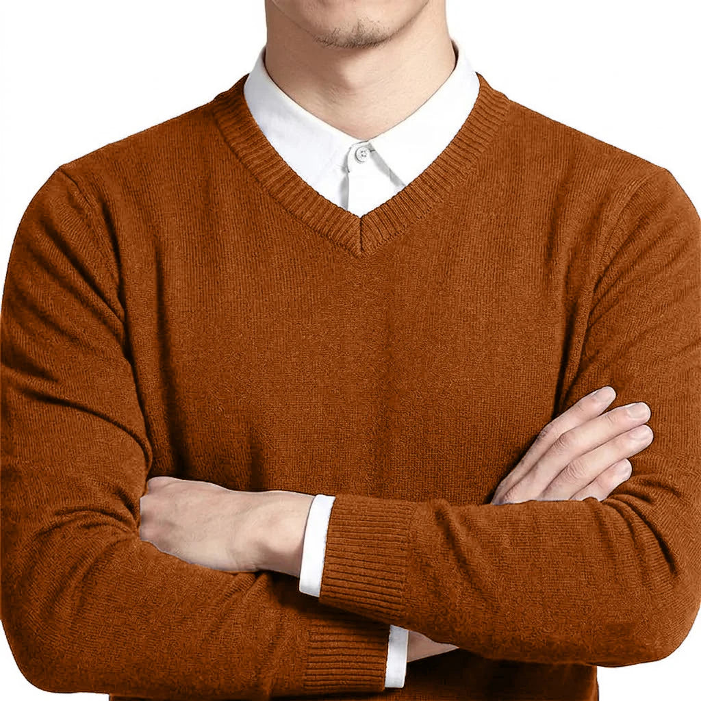 Men's V-Neck Sweater Winter Knitted Pullover Casual Warm Lightweight Y2K Knitwear Jumper Luxury T-shirts for Men Business Tshirt