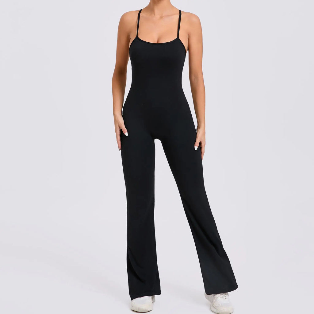 Female Sexy Back V Gym Set Woman Training Yoga Suit Wide Leg Sportswear Woman Sports Suit Clothes Fitness Elastic Training Suits