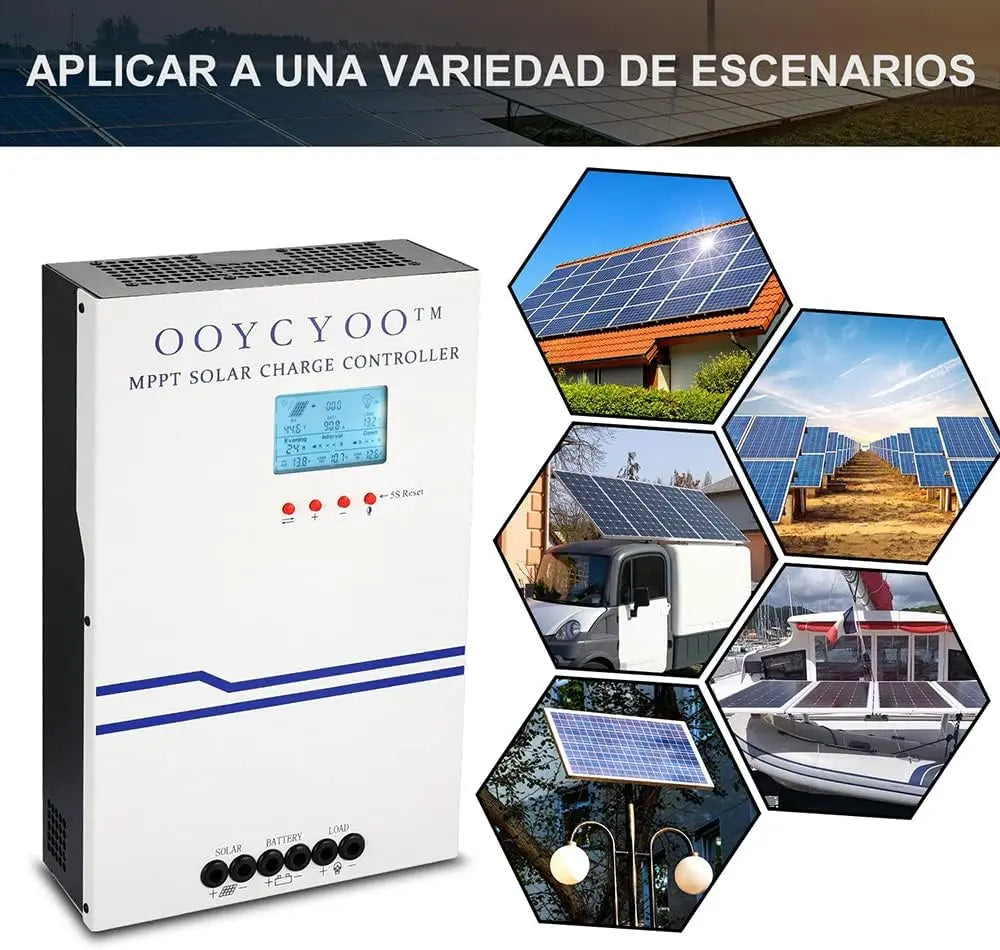 OOYCYOO 100 Amp MPPT Charge Controller MPPT 12V 24V 36V 48V Auto, 100amp Solar Charge Regulator Max 150V w/LCD Display