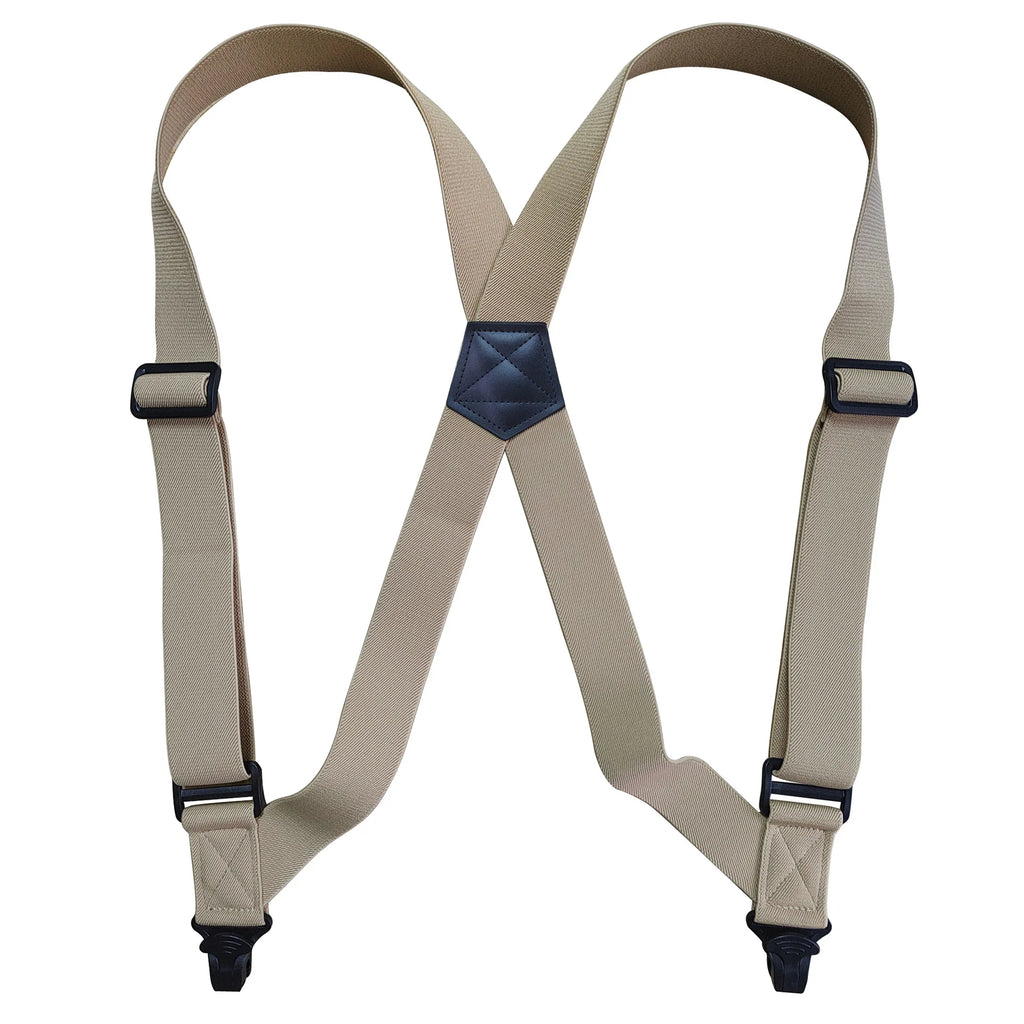 Suspenders for Men Work 3.8cm Wide 2 Plastic Clips Heavy Duty Big and Tall Trucker Suspenders Adjustable Elastic Trouser Braces