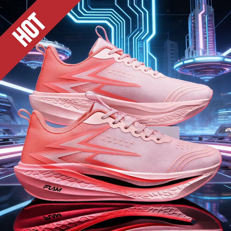 New Running Shoes Carbon Board Speciality Marathon Men Sports Breathable Lightweight Women Comfortable Athletic Nonskid Sneakers