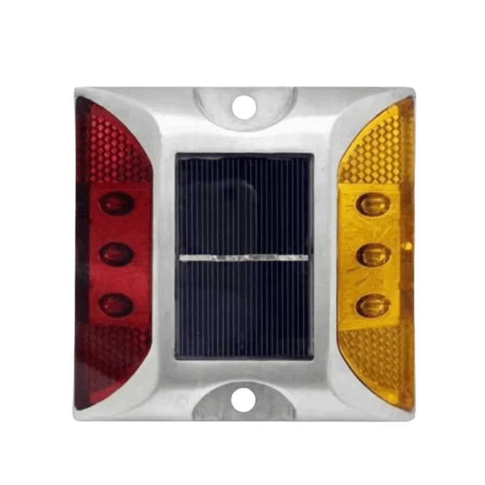Solar Powered Solar Road Stud Light Outdoor Lighting Portable LED Ground Light Reflective Double Side Solar Energy Spike Lights