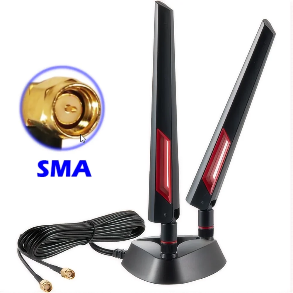 Dual Frequency Wireless WiFi Router, 5G, Network Card, Magnetic Base, RP-SMA Antenna, Extension Cable