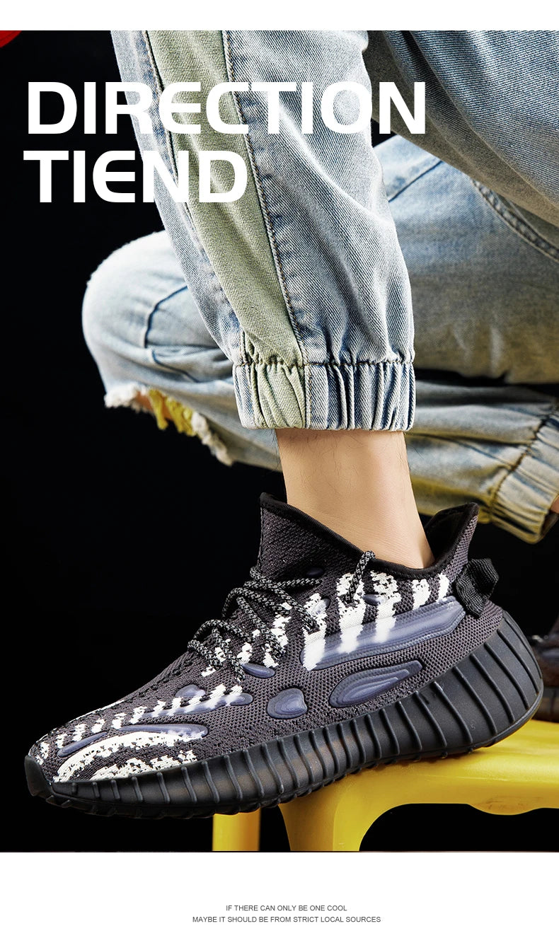 New Autumn-style Boyfriend Mesh Shoes, Breathable Casual Sports Shoes, Popcorn Sole Lightweight Running Shoes