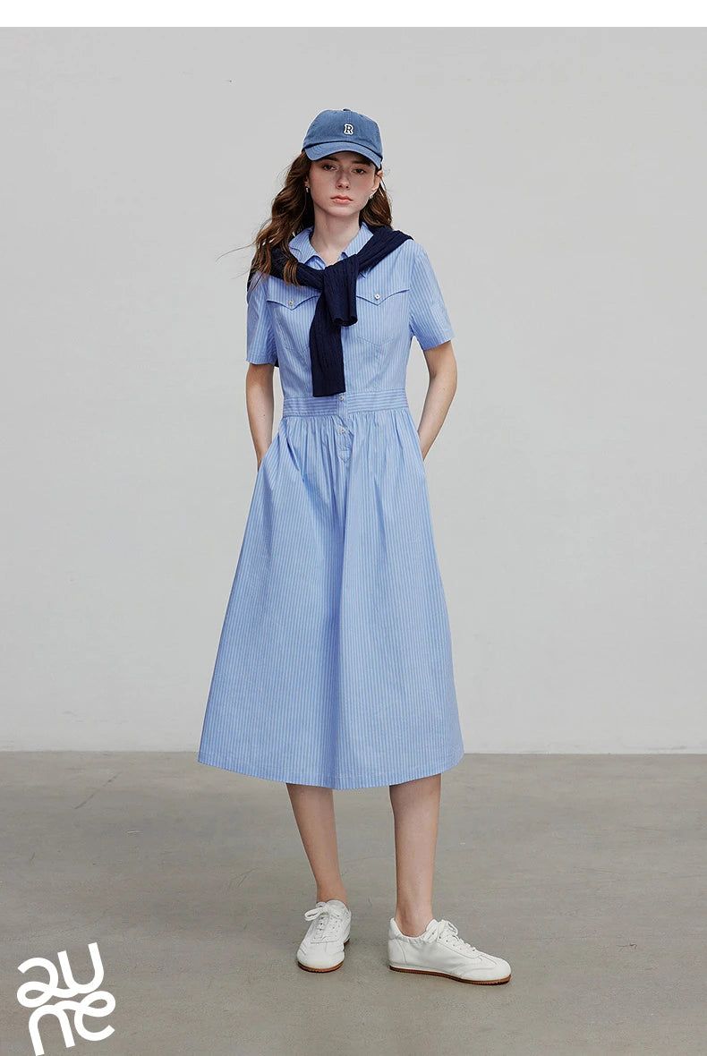 TOYOUTH Women Dress 2025 Summer New Elegant Dress 8529020