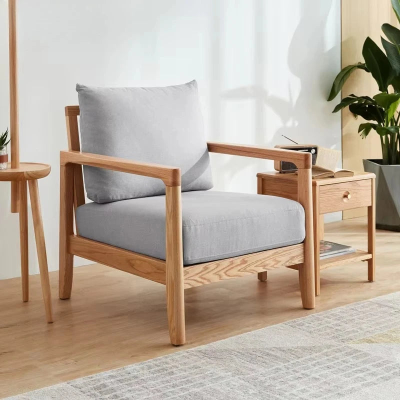 Wooden Sofa with Removable Cover Feature