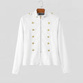 INCERUN Men's Jackets Solid Stand Collar Long Sleeve Double Breasted Male Coats Streetwear Zipper 2026 Fashion Casual Outerwear