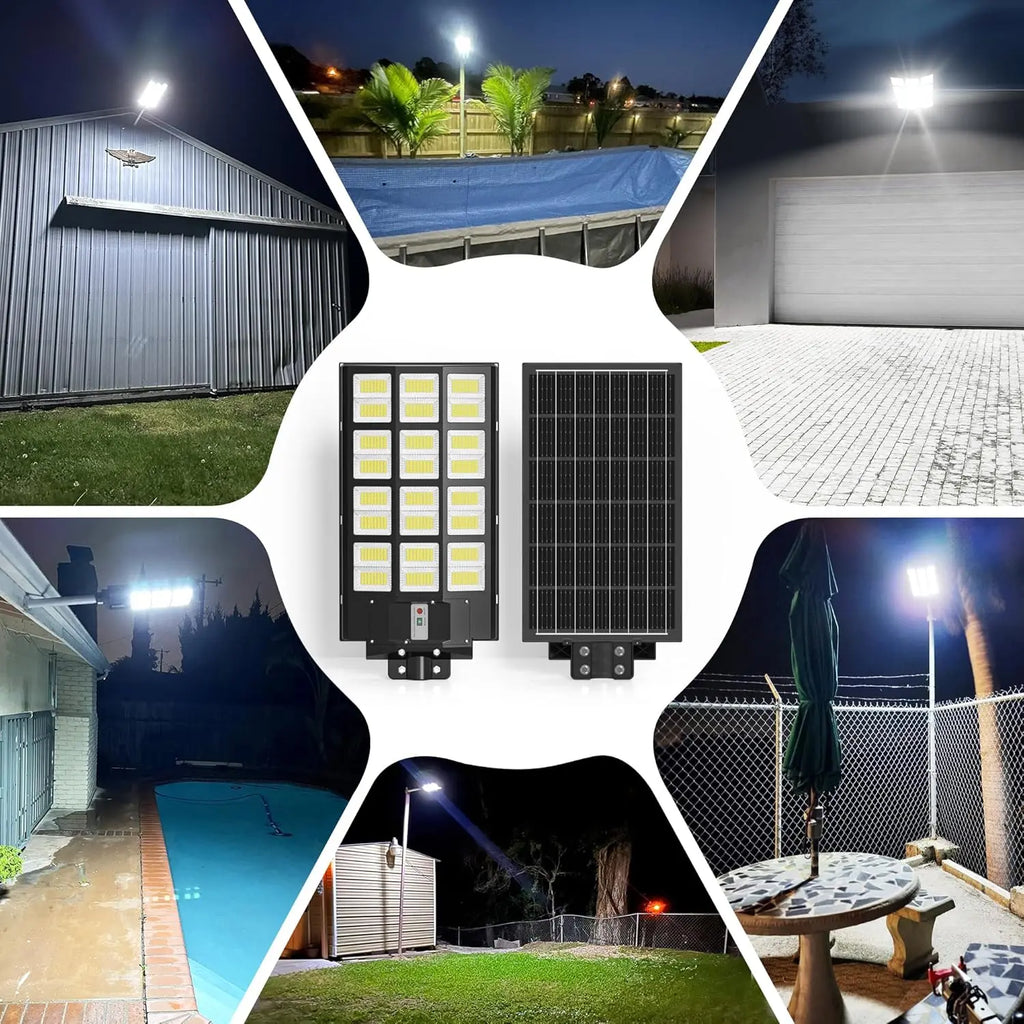400W Solar Street Lights Outdoor-Solar Lights Outdoor Waterproof Motion Sensor,Solar Parking Lot Lights Commercial Dusk to Dawn