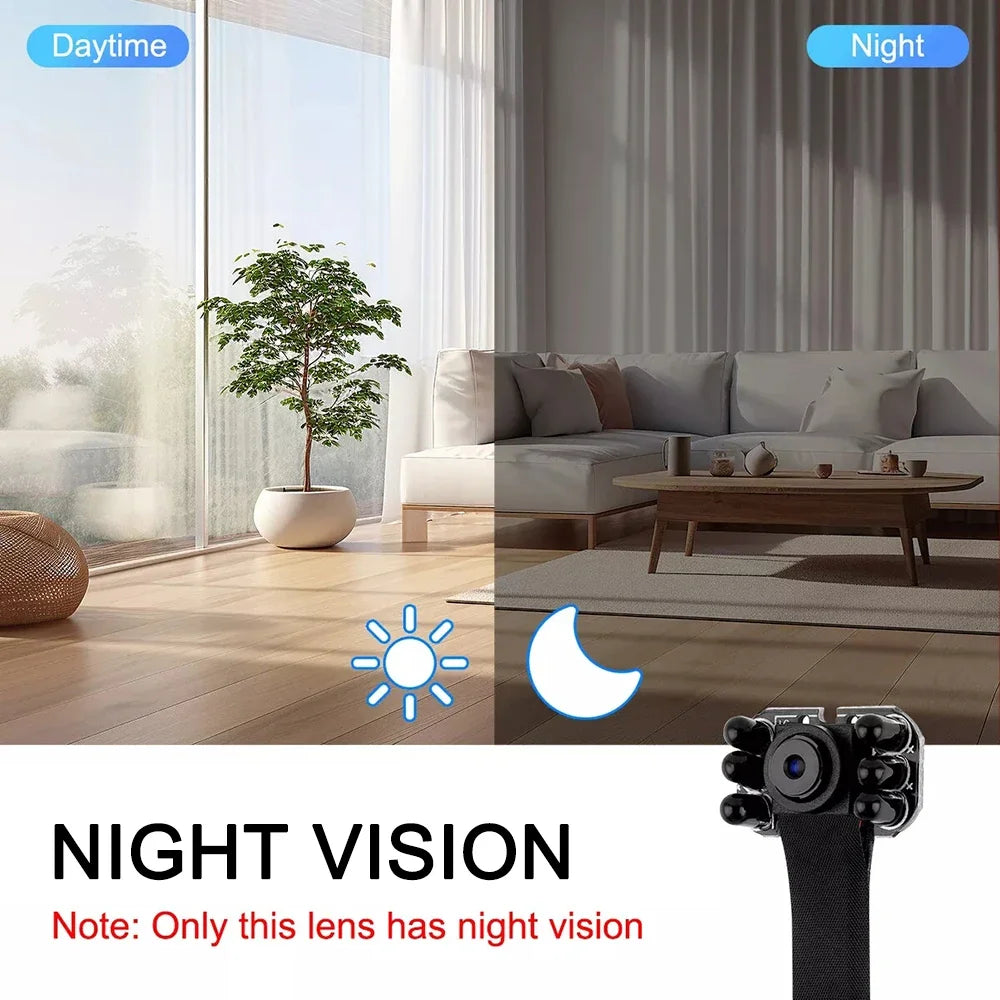 HD 1080P DIY Mini Camera Portable Wireless Module Night Vision WiFi Cam Motion Detection Camcorder Loop Recording Remote View