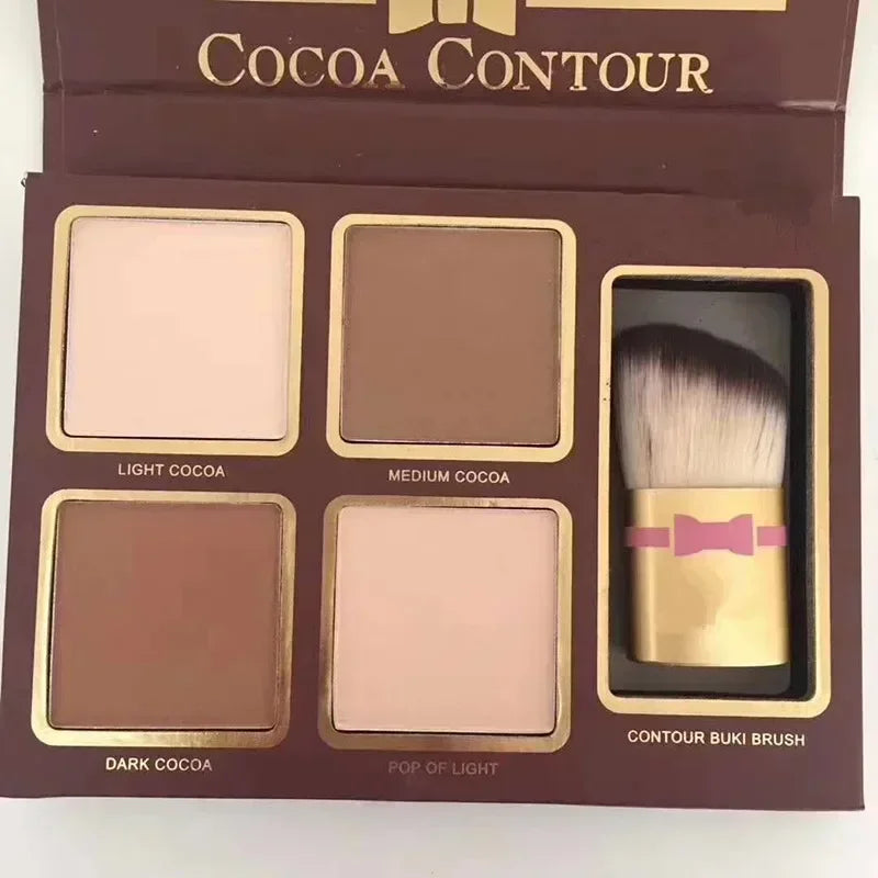 New 4color Makeup Powder Cocoa Facial Contour With Brush