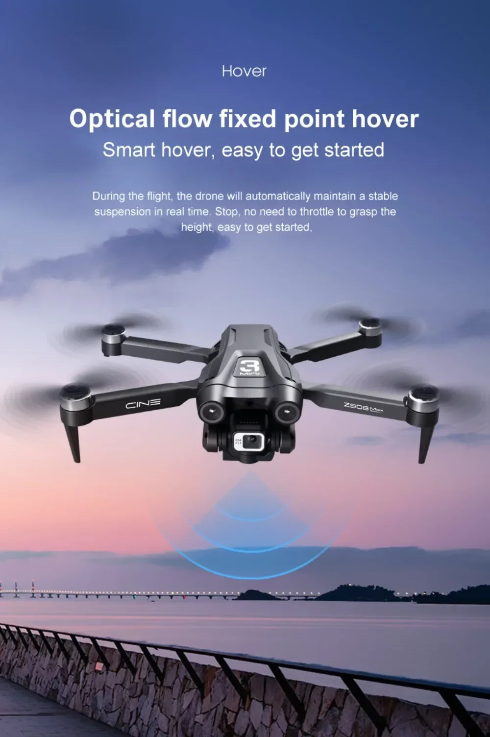 Original Z908 Pro /MAX 8K Drone ESC Professional 4K Dron Optical Flow Localization 3sided Obstacle Avoidance Quadcopter Toys
