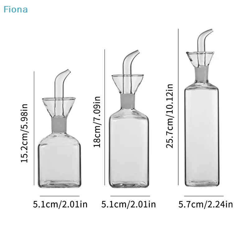 ♬High Borosilicate Glass Oil Pot Household Leak-proof Oil & Vinegar Pots Kitchen Soy Sauce Pot Tank Seasoning Bottle