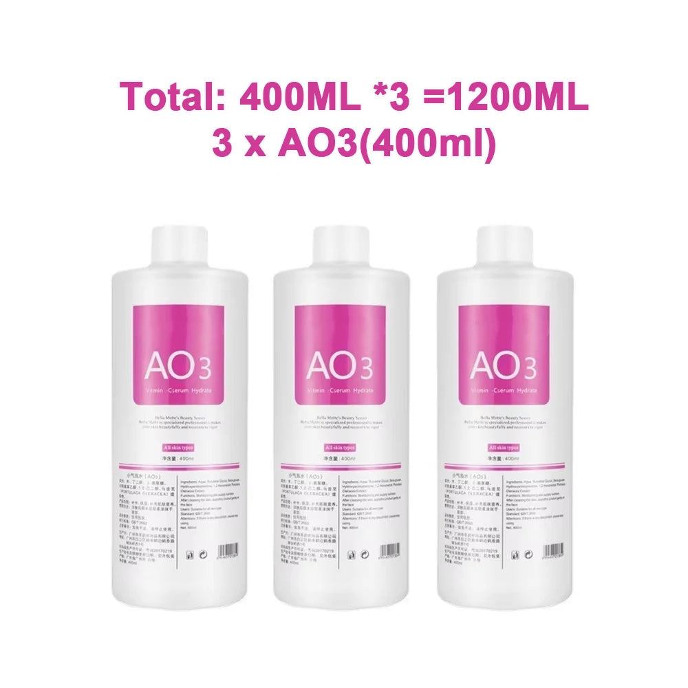 3 Pcs/1200ml Facial Skincare Face Serum AS1 SA2 AO3 Aqua Peel Solution For Facial Machine Skin Deep Cleaning Kit