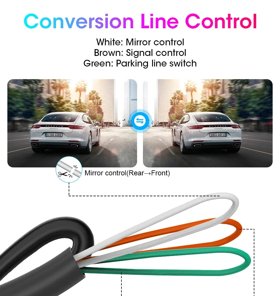 720P Camera AHD Switch CVBS Night Vision IP68 Waterproof 170° Degree Fisheye Golden Lens Full HD Vehicle Backup Rear View Camer