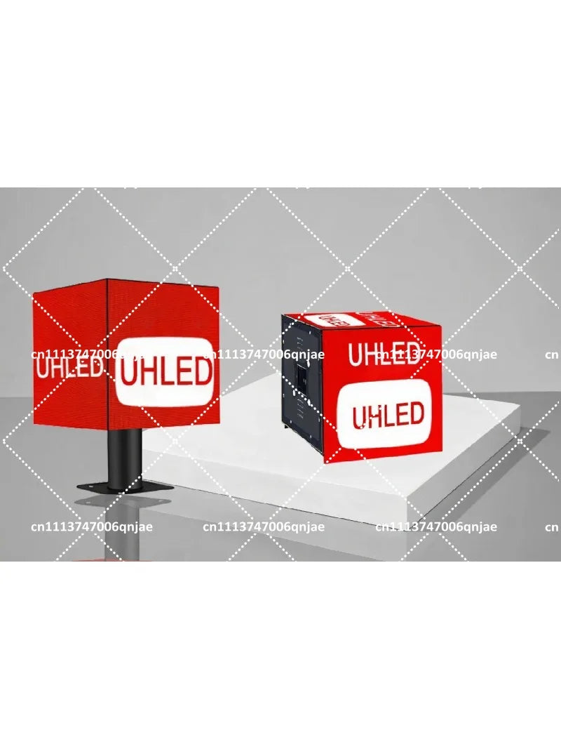 P3mm 5-Sided LED Cube Screen Full Color Video Display High Brightness Digital Signage for Advertising