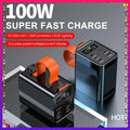 Power Bank Station 60000mAh 30000mAh Outdoor Energy PD 100W Portable Power Bank Solar Generator For Camping Phone Fast Charge